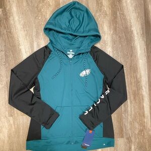 Fanatics Teal & Black Kids Full-Zip Hooded Jacket with Team Logo